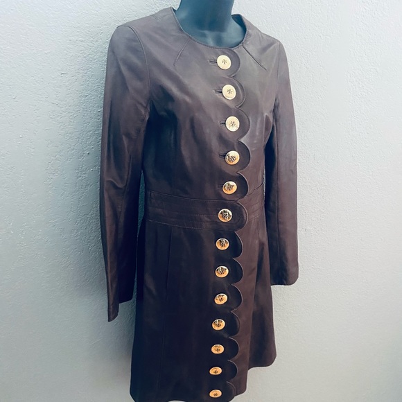 brown leather dress near me Rena Brown Faux Leather Dress | Women's Clothing main image 0